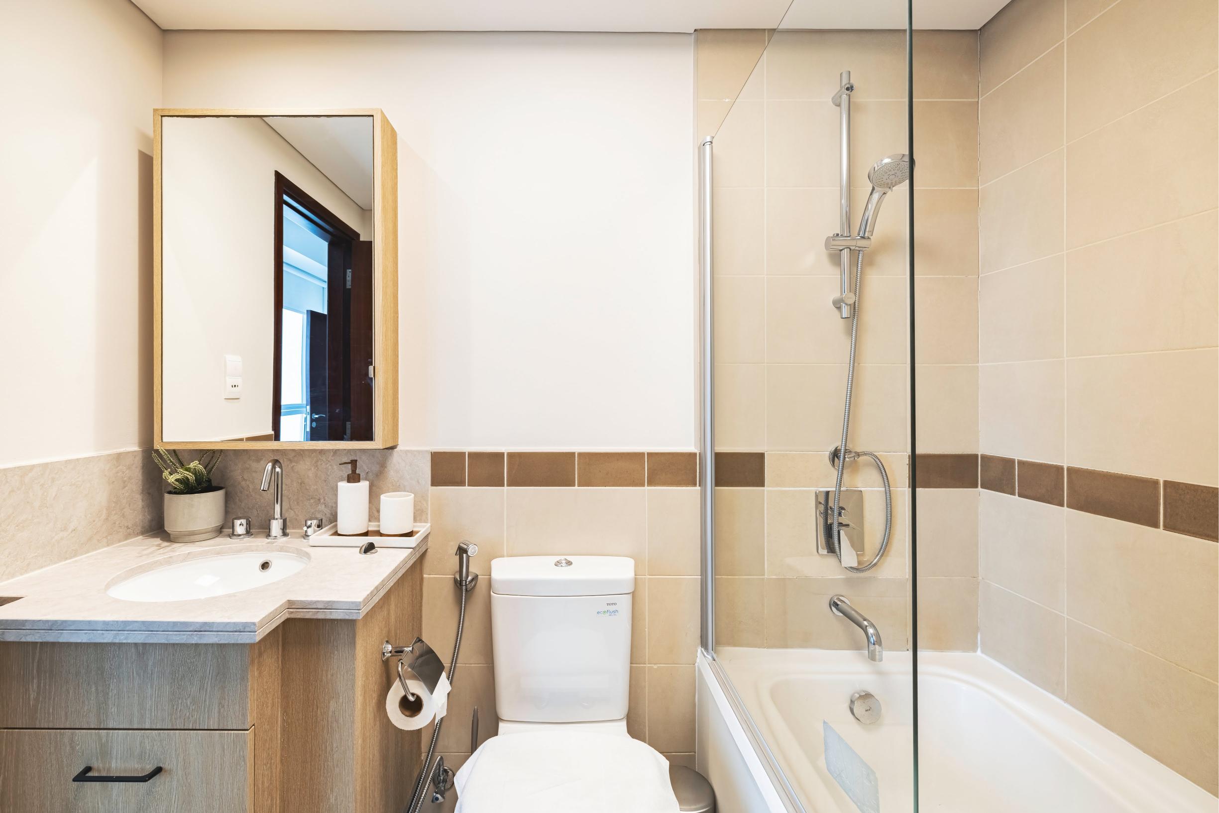 Premium bathroom interior in a boutique stay home Dubai